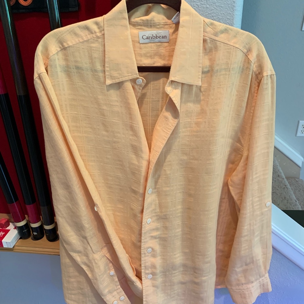 Casual long sleeve linen shirt men’s